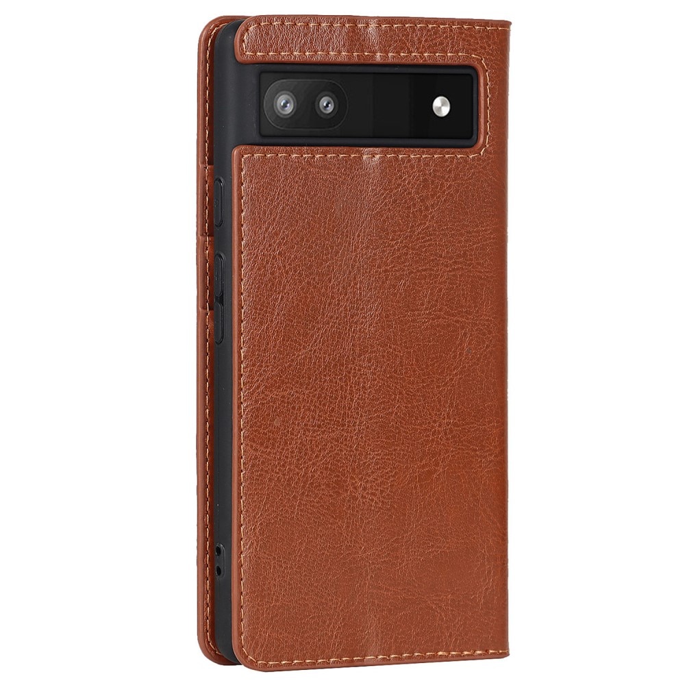Mobilfodral Äkta Läder Google Pixel 6a Brun