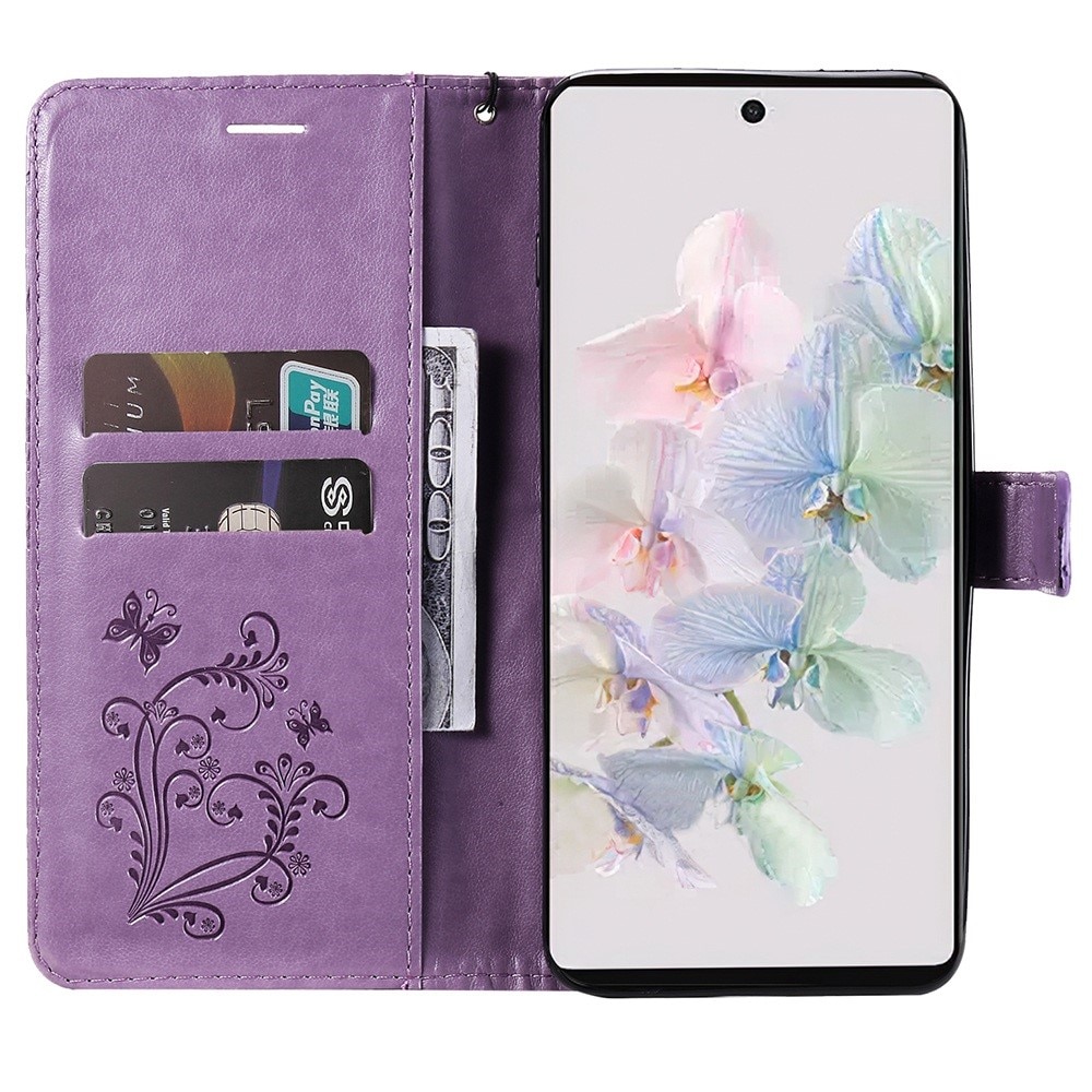 Läderfodral Fjärilar Google Pixel 7 Lila