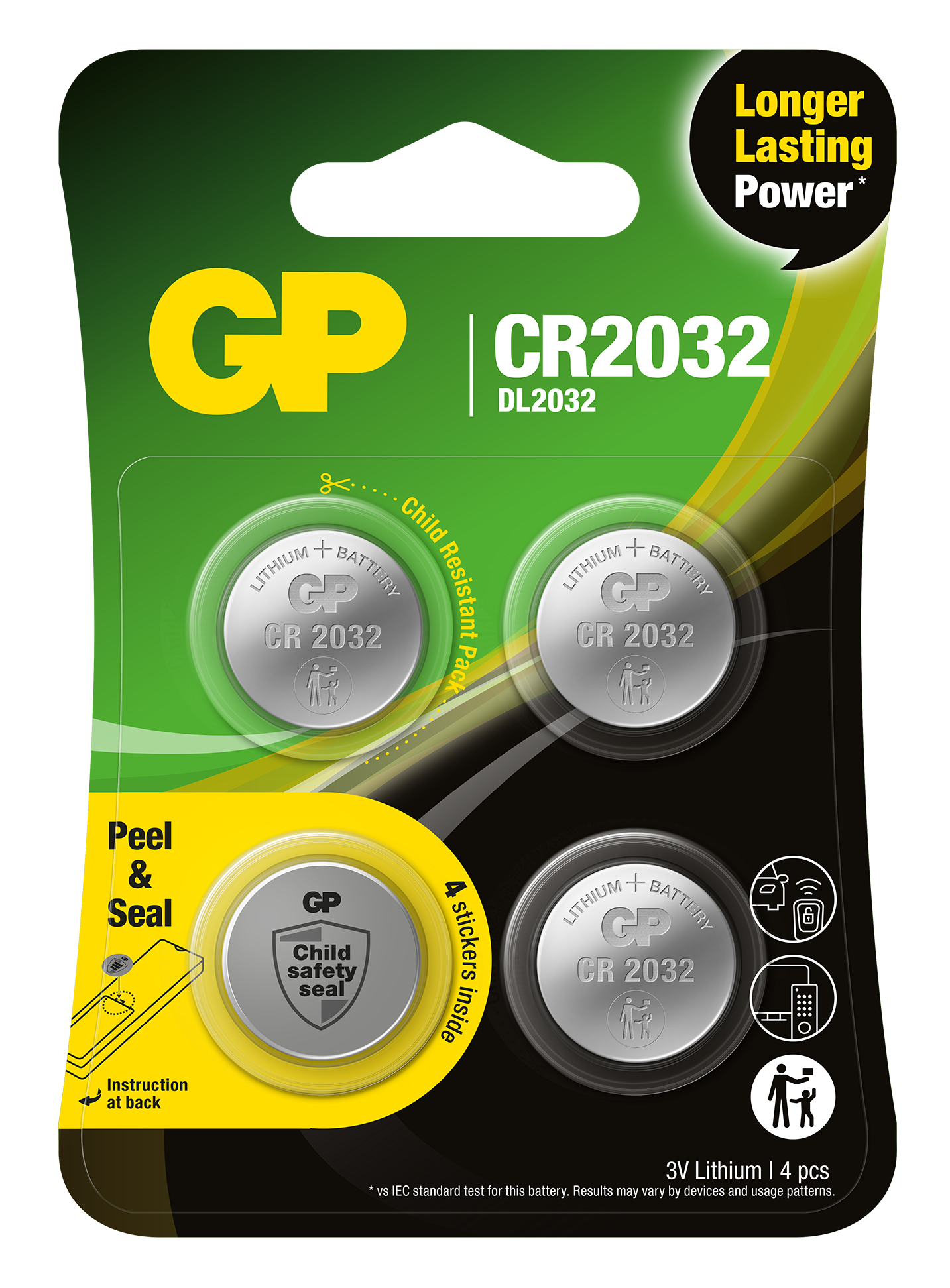 Batteri Knappcell Lithium CR2032 (4-pack)