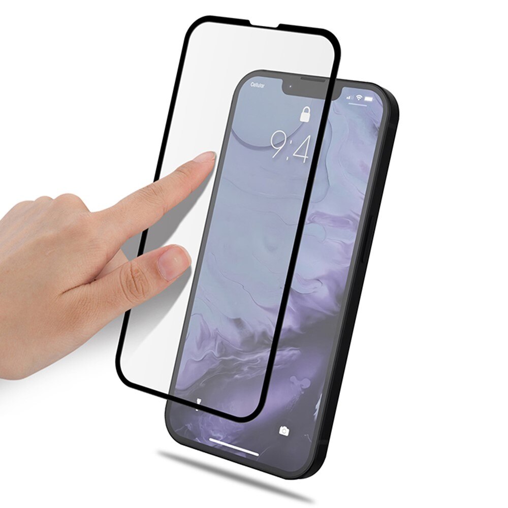 Heltäckande Härdat Glas iPhone 13 Pro Max svart