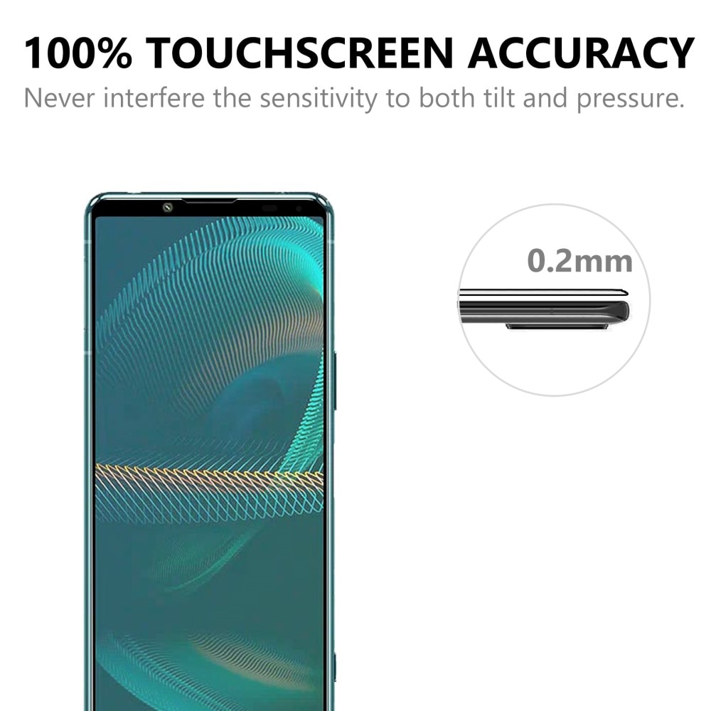 Heltäckande Härdat Glas Skärmskydd Sony Xperia 5 III