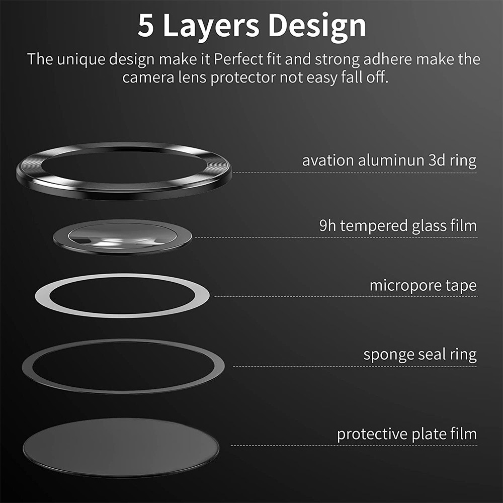 Linsskydd Aluminium + Härdat Glas Samsung Galaxy S22 Ultra röd