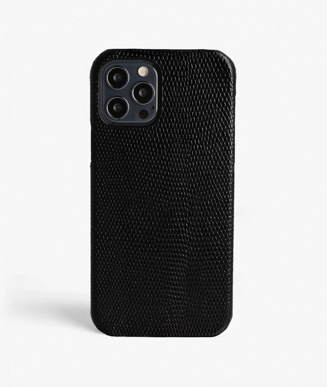 Skal iPhone 12/iPhone 12 Pro Lizard Svart
