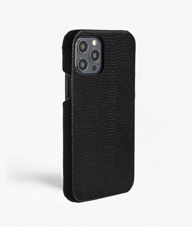 Skal iPhone 12/iPhone 12 Pro Lizard Svart