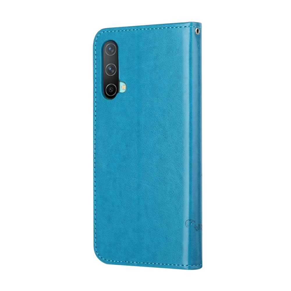 Läderfodral Fjärilar  OnePlus Nord CE 5G Blå