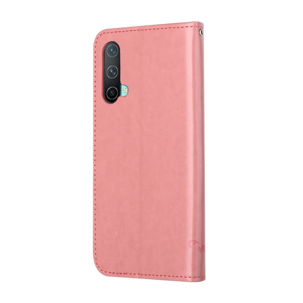 Läderfodral Fjärilar  OnePlus Nord CE 5G Rosa