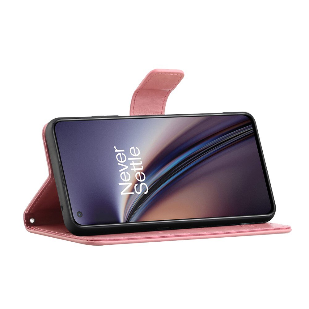 Läderfodral Fjärilar  OnePlus Nord CE 5G Rosa