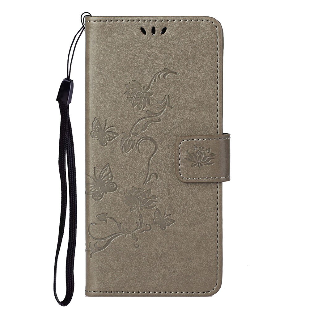 Läderfodral Fjärilar  OnePlus Nord 2 5G Grå