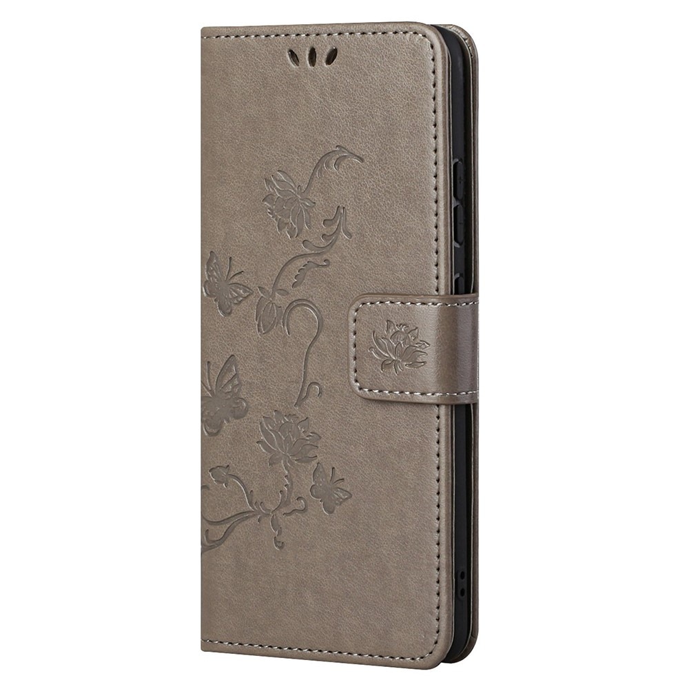 Läderfodral Fjärilar  OnePlus Nord 2 5G Grå