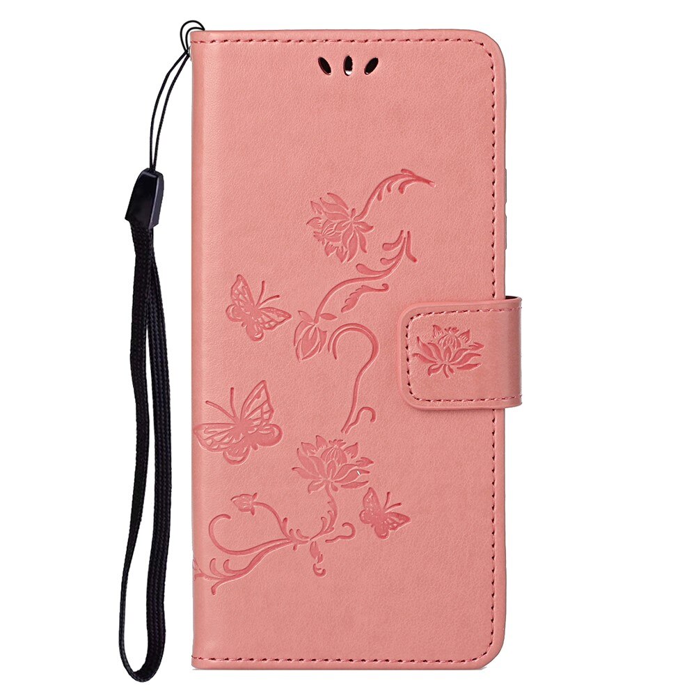 Läderfodral Fjärilar  OnePlus Nord 2 5G Rosa