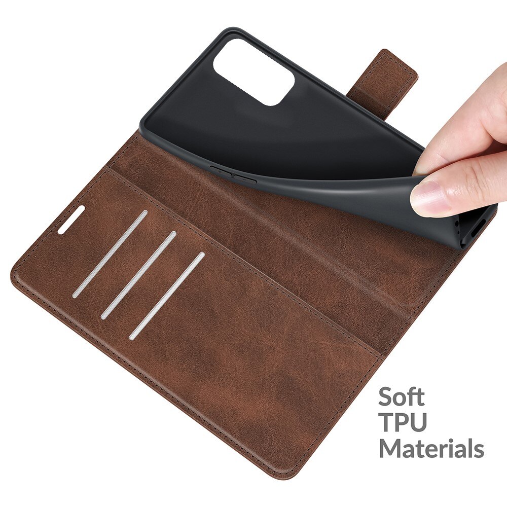 Leather Wallet OnePlus Nord 2 5G Brown