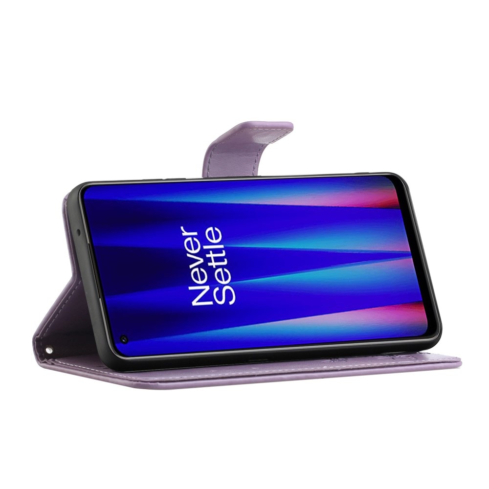 Läderfodral Fjärilar  OnePlus Nord CE 5G Lila