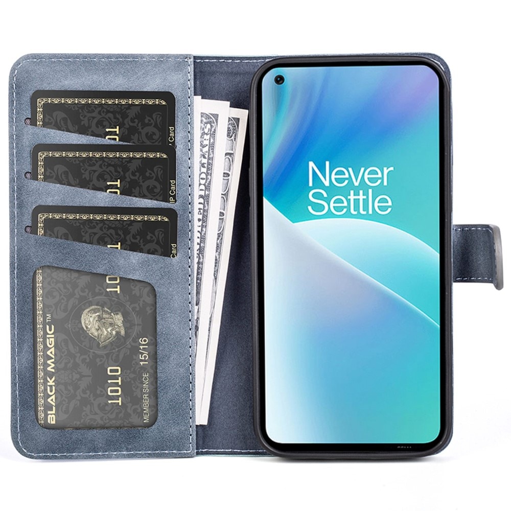 Color Splicing Plånboksfodral OnePlus Nord 2T 5G blå
