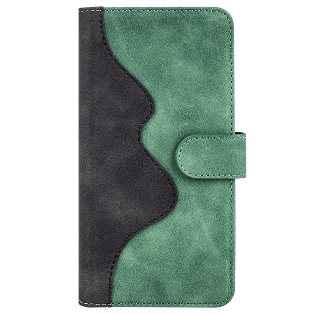 Color Splicing Plånboksfodral OnePlus Nord 2T 5G grön