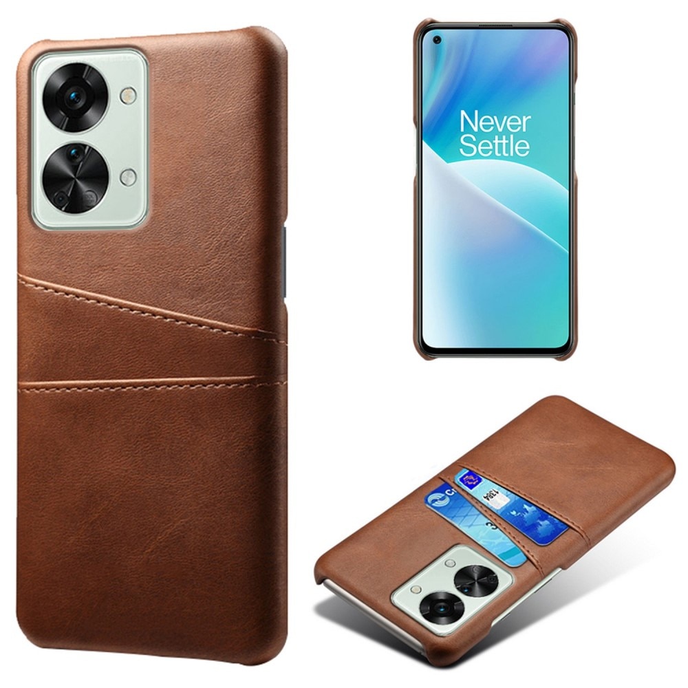 Card Slots Case OnePlus Nord 2T 5G brun