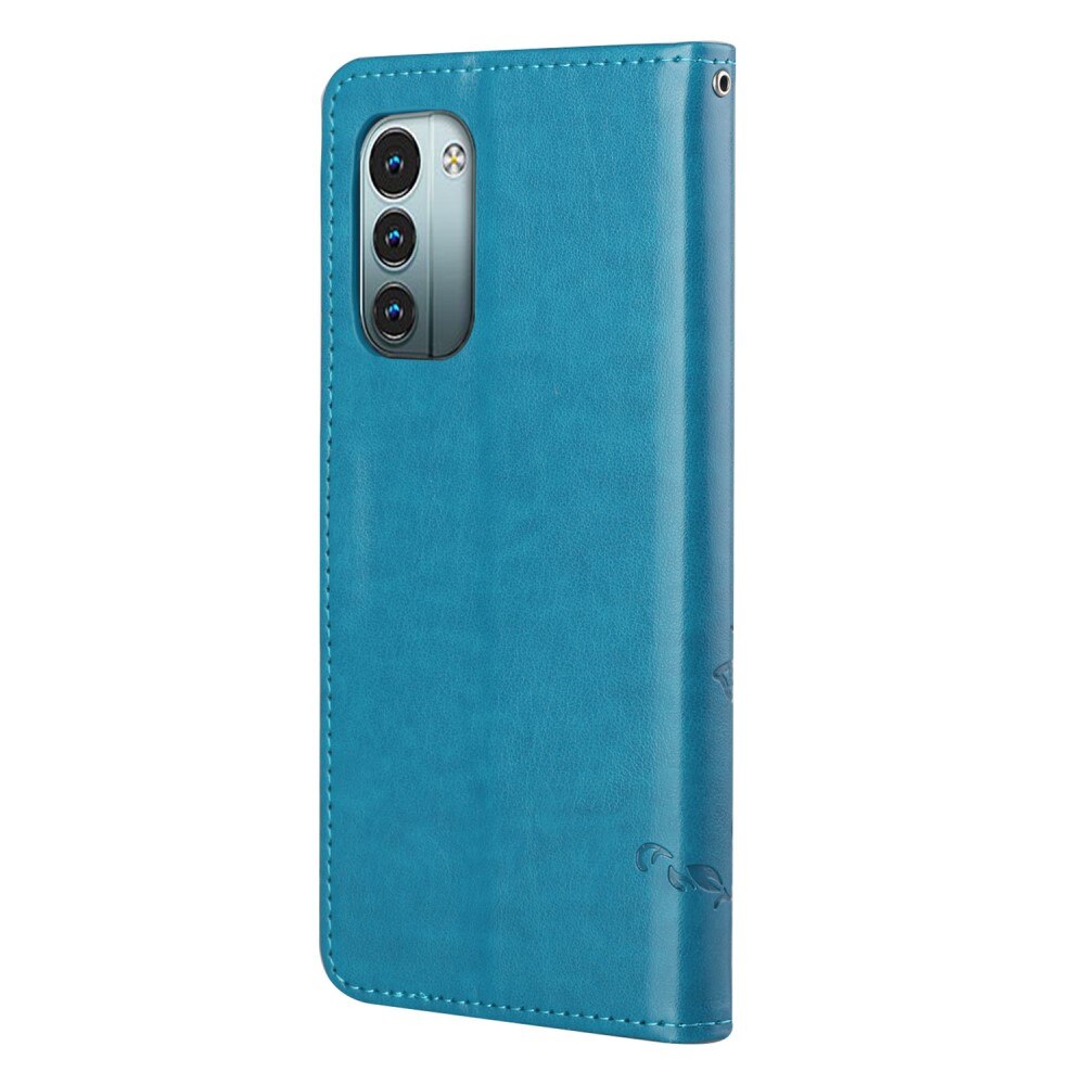 Läderfodral Fjärilar  Nokia G11/Nokia G21 Blå