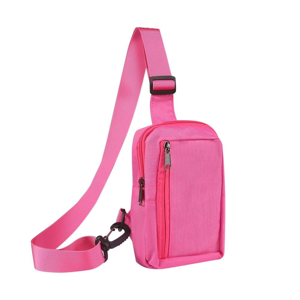 Liten Crossbody Väska Nylon rosa