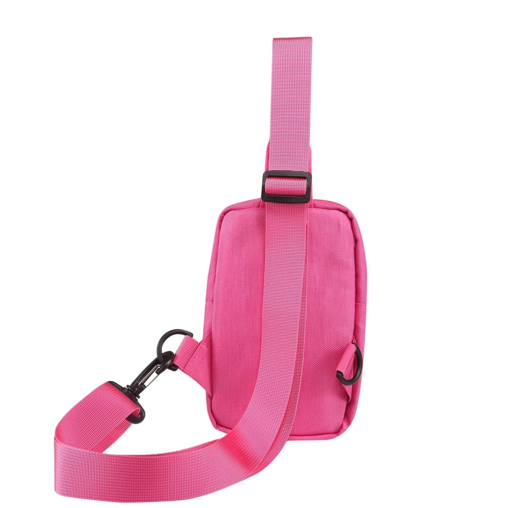 Liten Crossbody Väska Nylon rosa