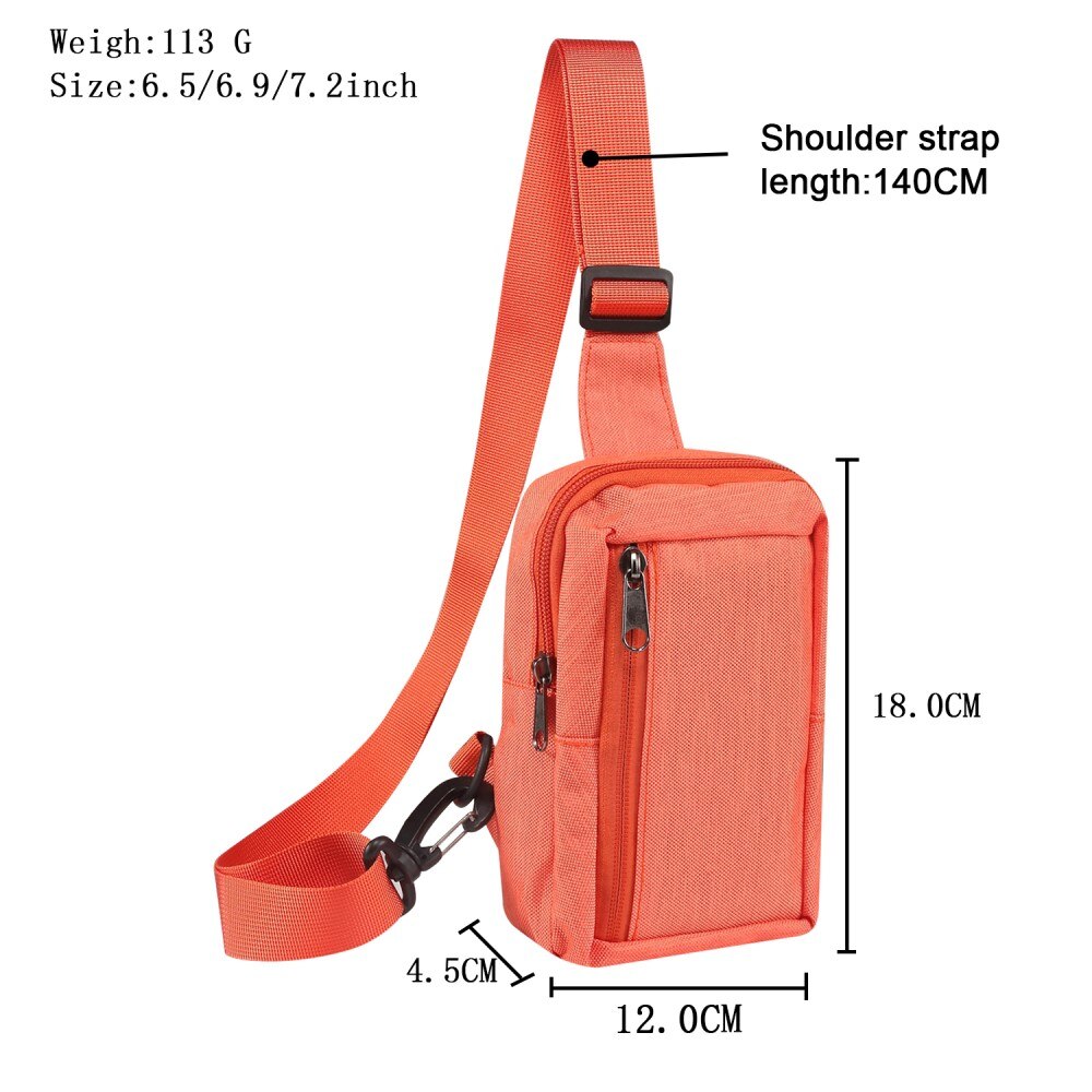 Liten Crossbody Väska Nylon orange