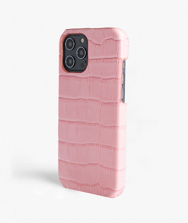 Skal iPhone 12 Pro Max Croco Rosa
