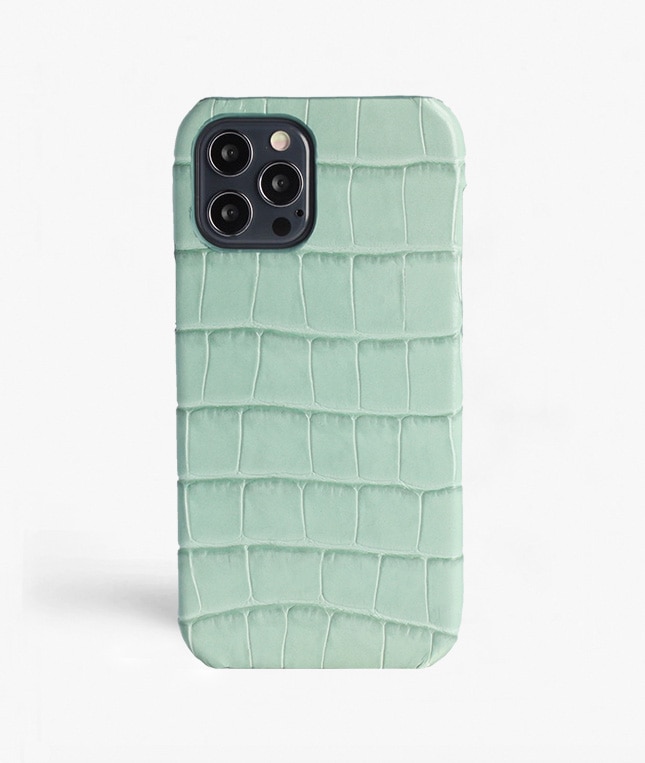 Skal iPhone 12 Pro Max Croco Blå