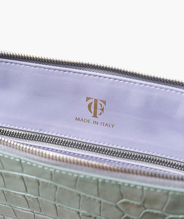 Datorväska 15" Croco Pastell Teal