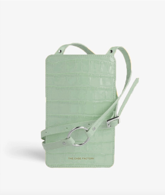 Smart Crossbody Väska Croco Teal
