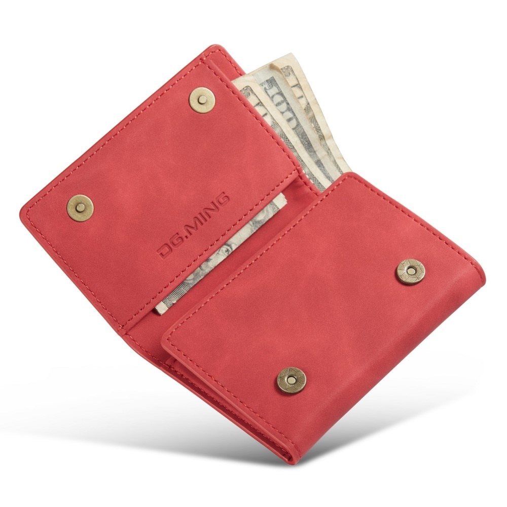 Läderplånbok röd