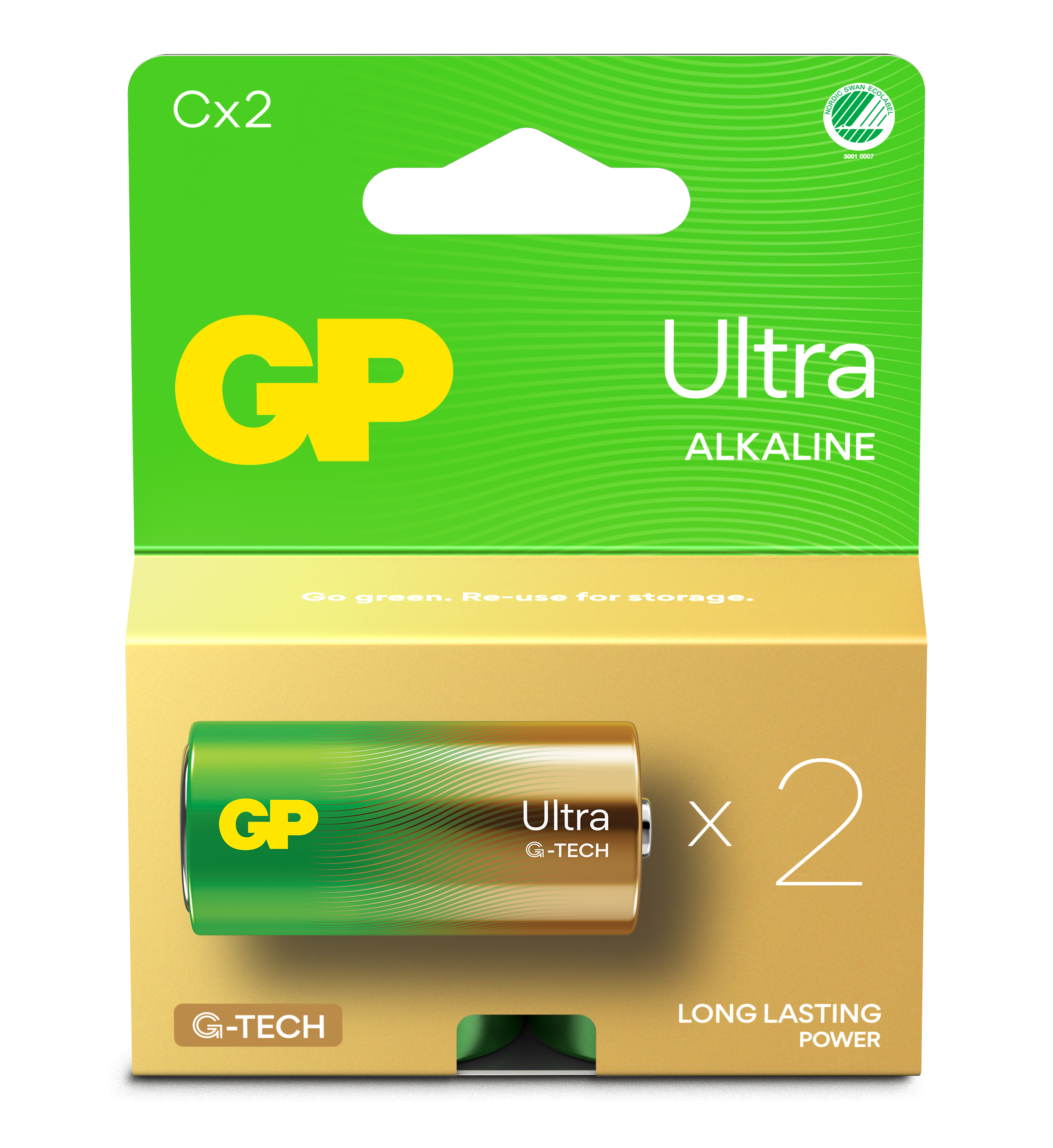 Ultra Alkaline C-batteri 14AU/LR14 (2-pack)