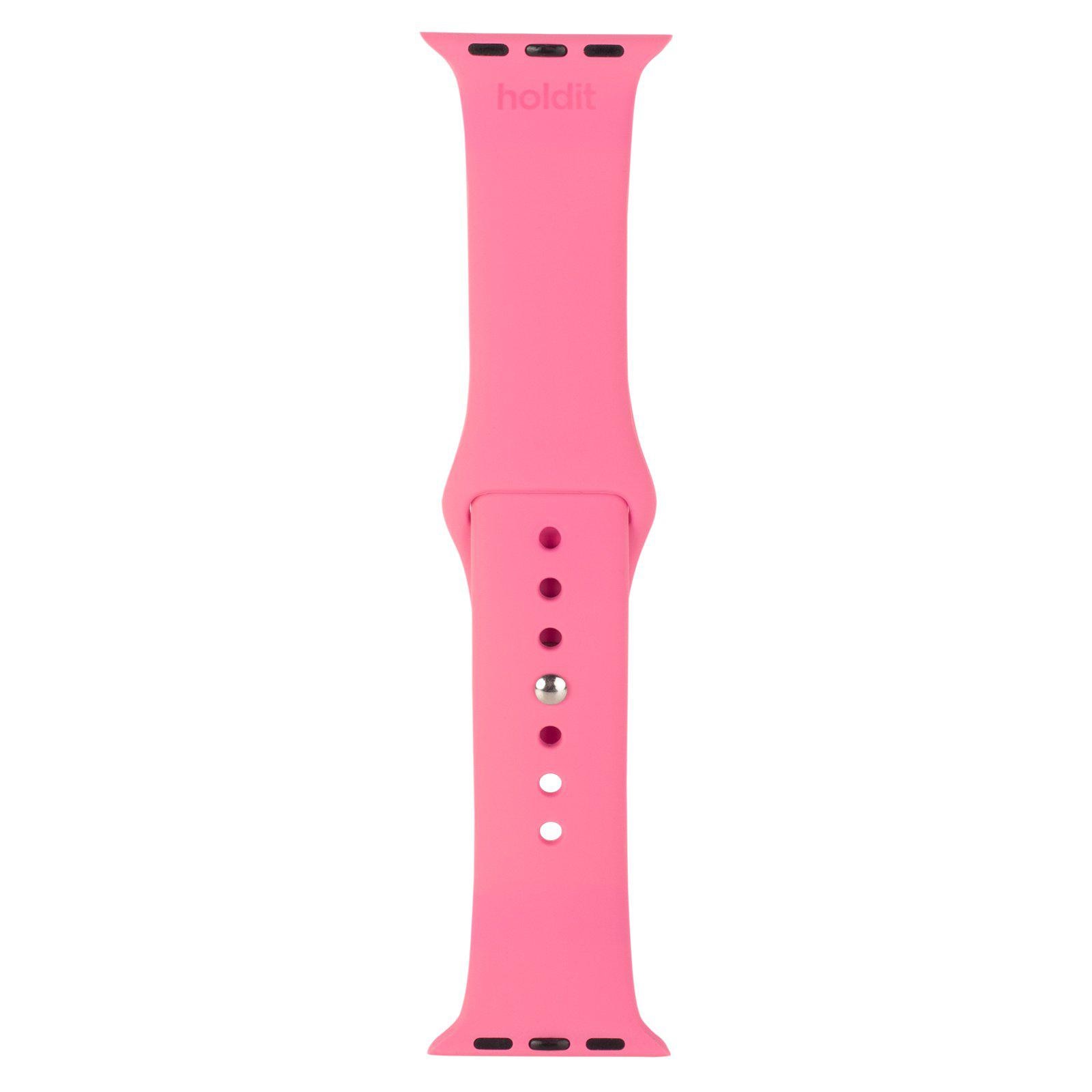 Silikonband Apple Watch SE 44mm Bright Pink