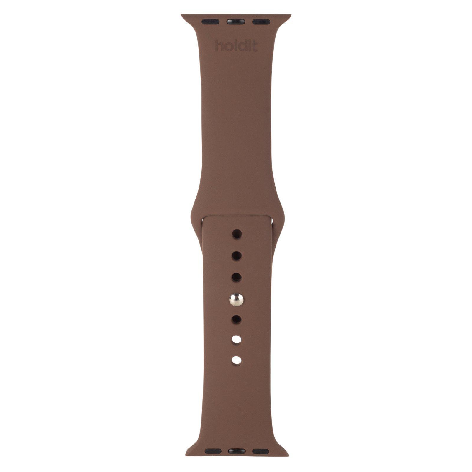 Silikonband Apple Watch 45mm Series 7 Dark Brown