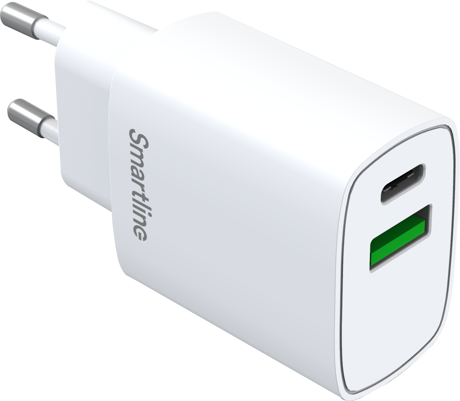 Power Delivery Laddare 20W Dual USB-C + A Vit