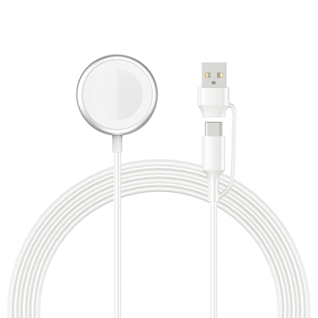 Apple Watch Magnetisk Laddare USB-C/USB-A 1m 2.5W vit