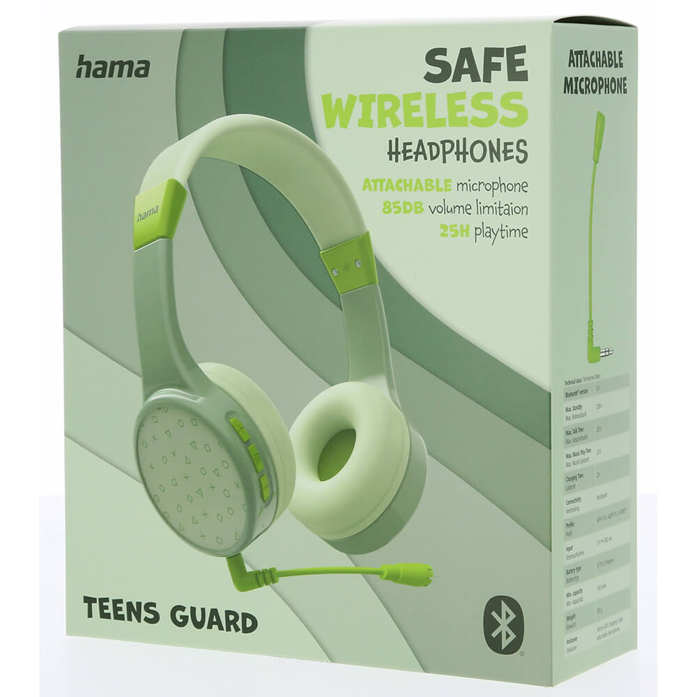 Teens Guard On-Ear Wireless Barnhörlurar grön