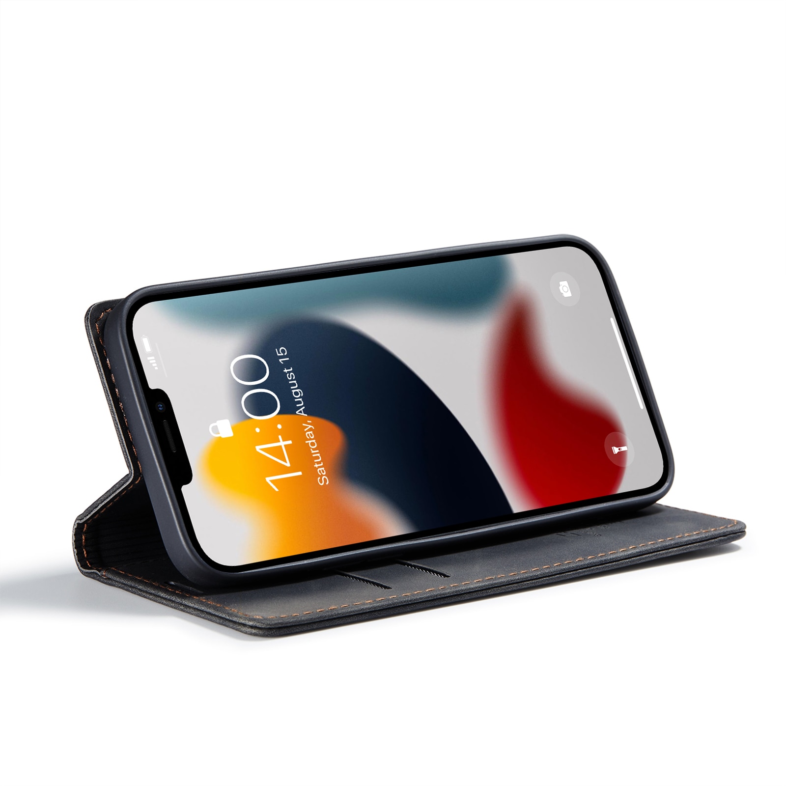Slim Plånboksfodral iPhone 13 Pro Svart