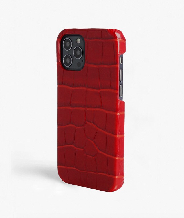 Skal iPhone 12/iPhone 12 Pro Croco Röd
