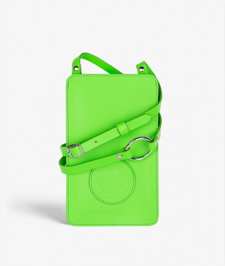 Smart Crossbody Väska Vegetable Tanned Smiley Grön
