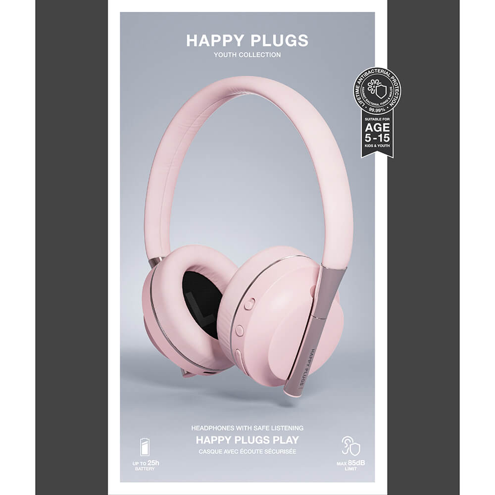 Play Youth Trådlösa Over-Ear Hörlurar 85dB rosa