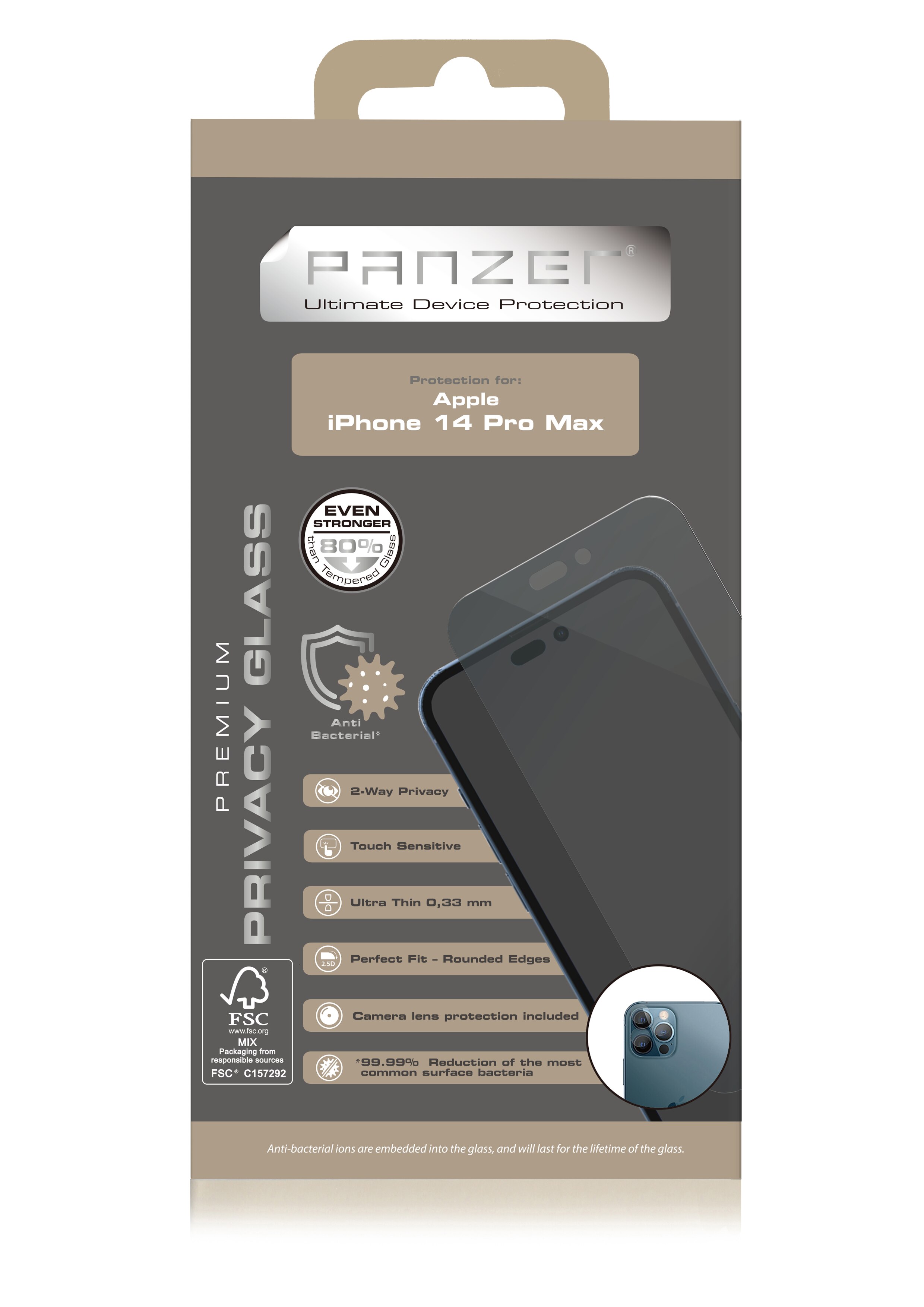 Full-Fit Privacy Glass iPhone 14 Pro Max