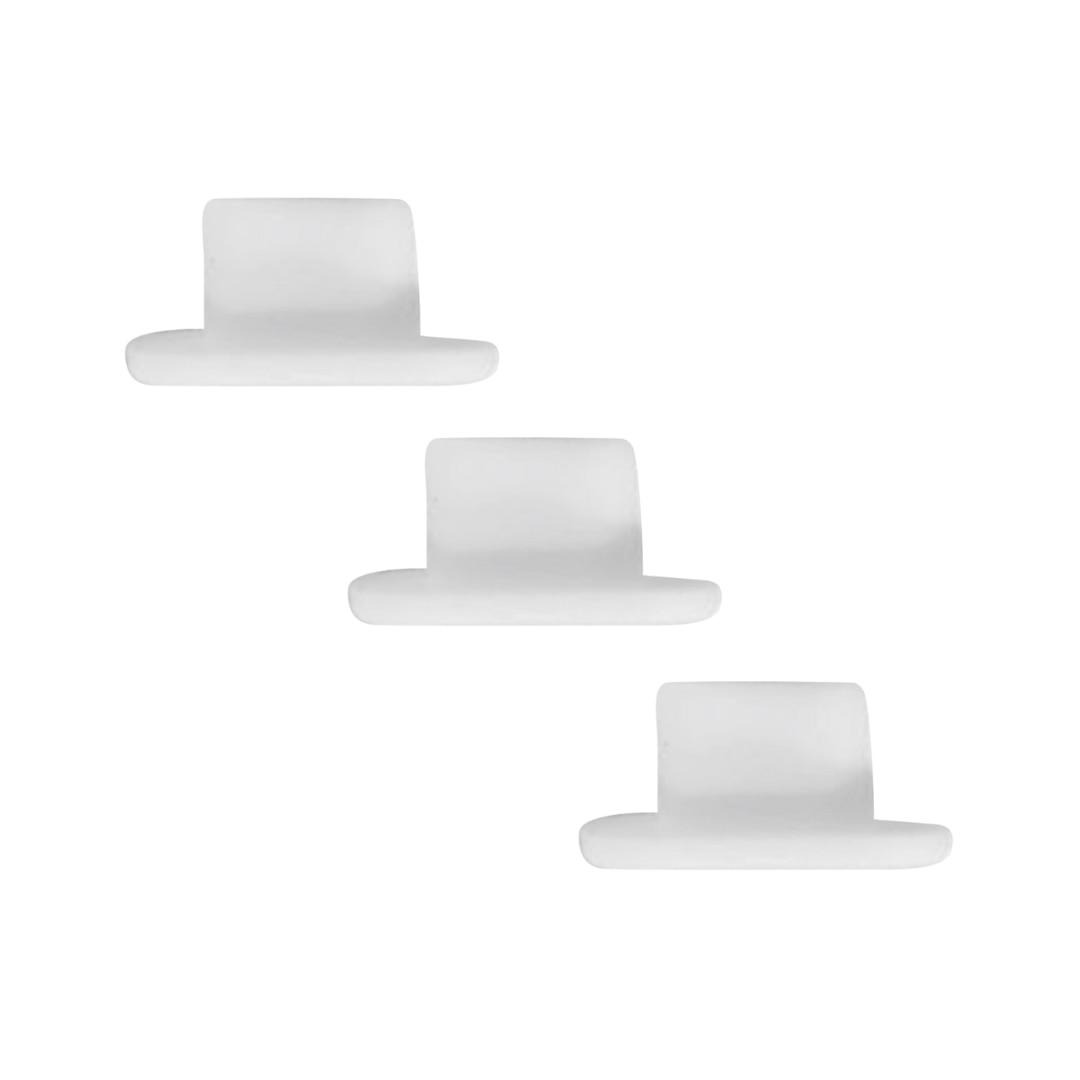 3-pack Dammplugg Silikon iPhone/AirPods Lightning vit