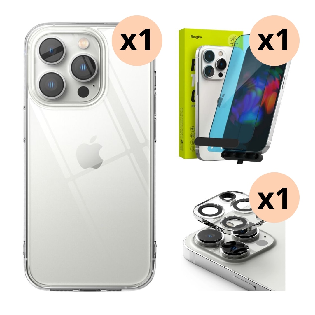 Komplett Kit iPhone 14 Pro Skal, Skärmskydd och Kameraskydd