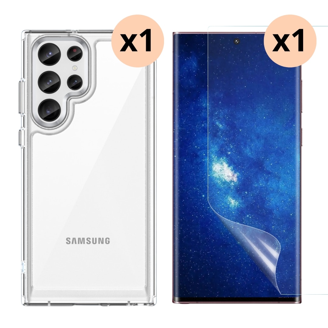 Samsung Galaxy S23 Ultra Kit med Skal och Skärmskydd