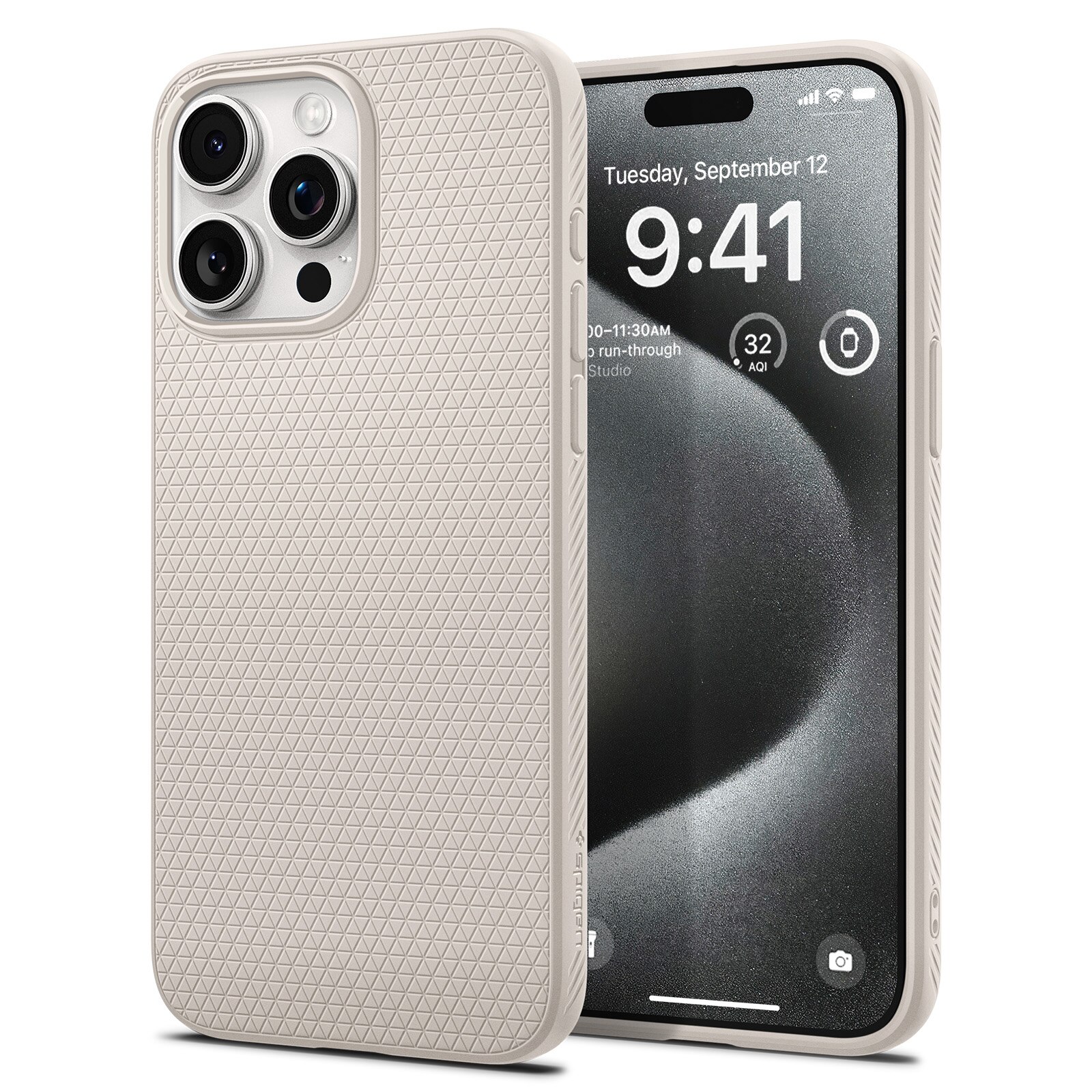 iPhone 15 Pro Case Liquid Air Natural Titanium