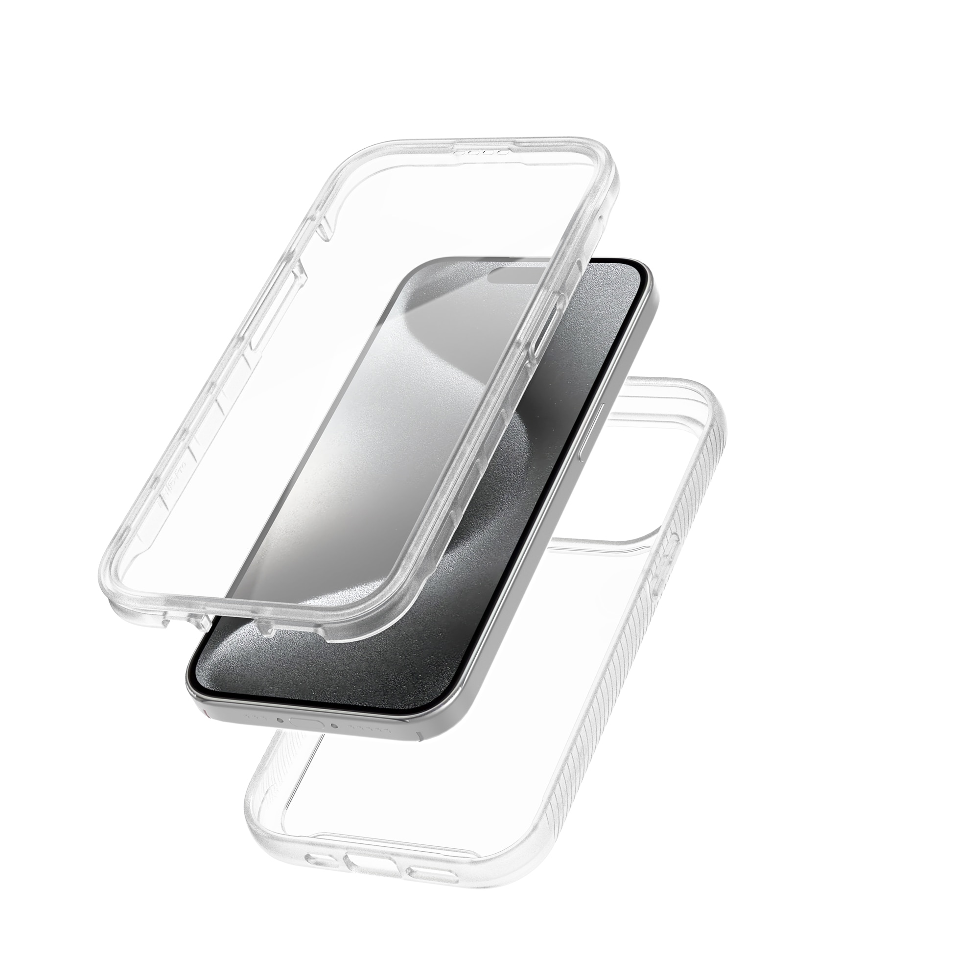 Full Protection Case iPhone 15 Pro Max Genomskinlig