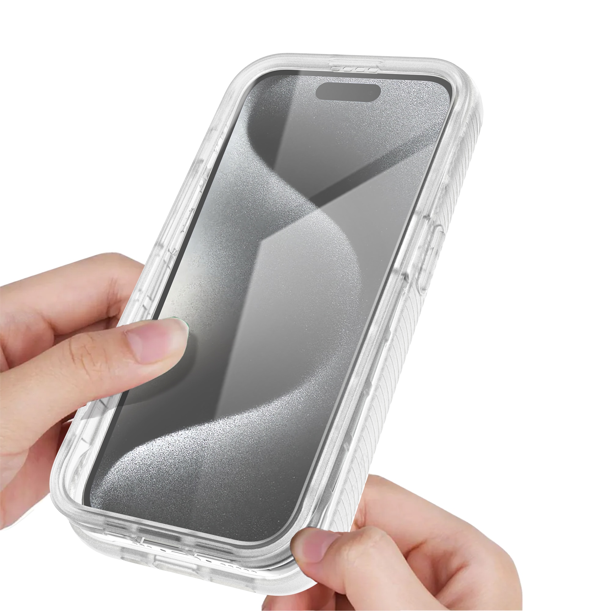 Full Protection Case iPhone 15 Pro Max Genomskinlig