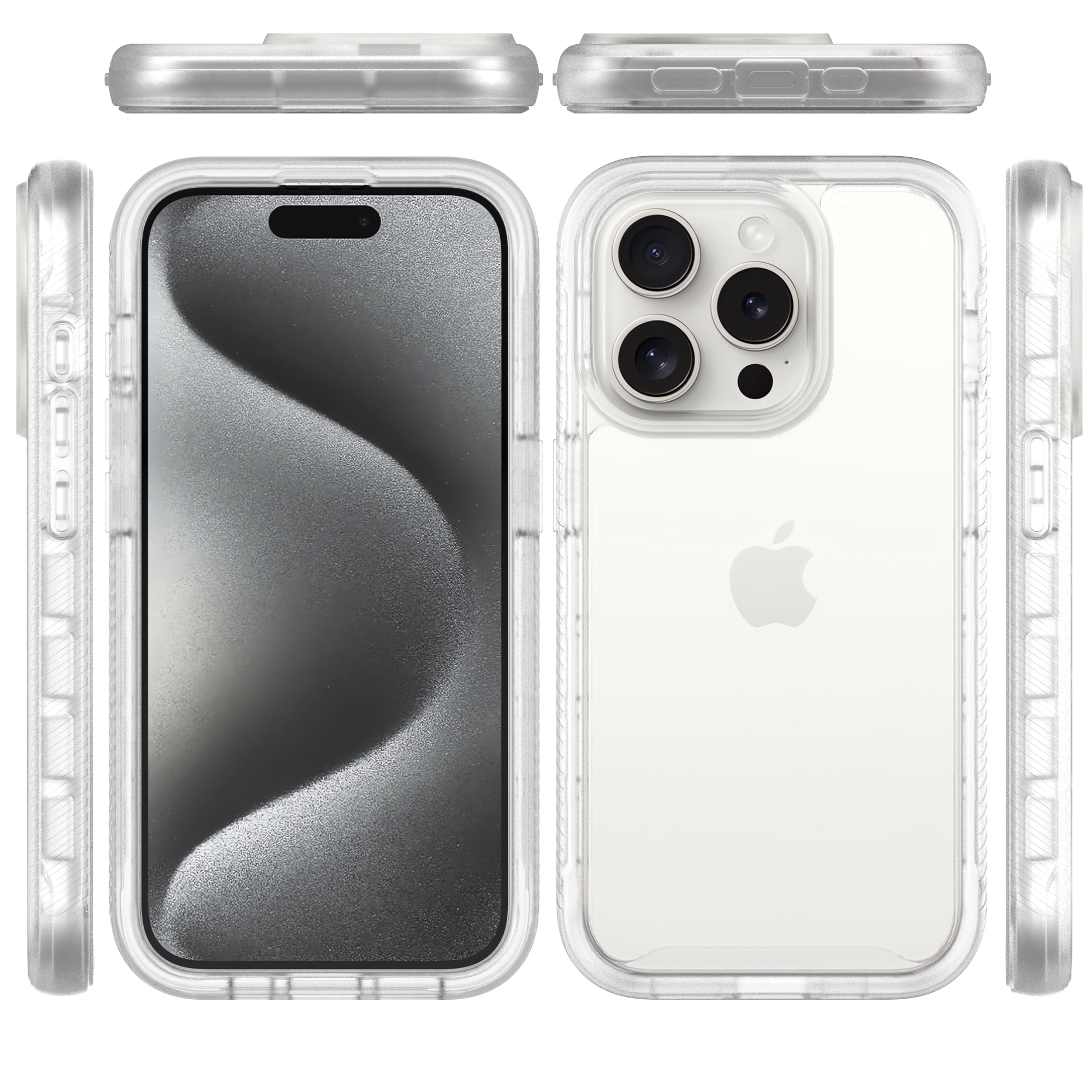 Full Protection Case iPhone 15 Pro Max Genomskinlig