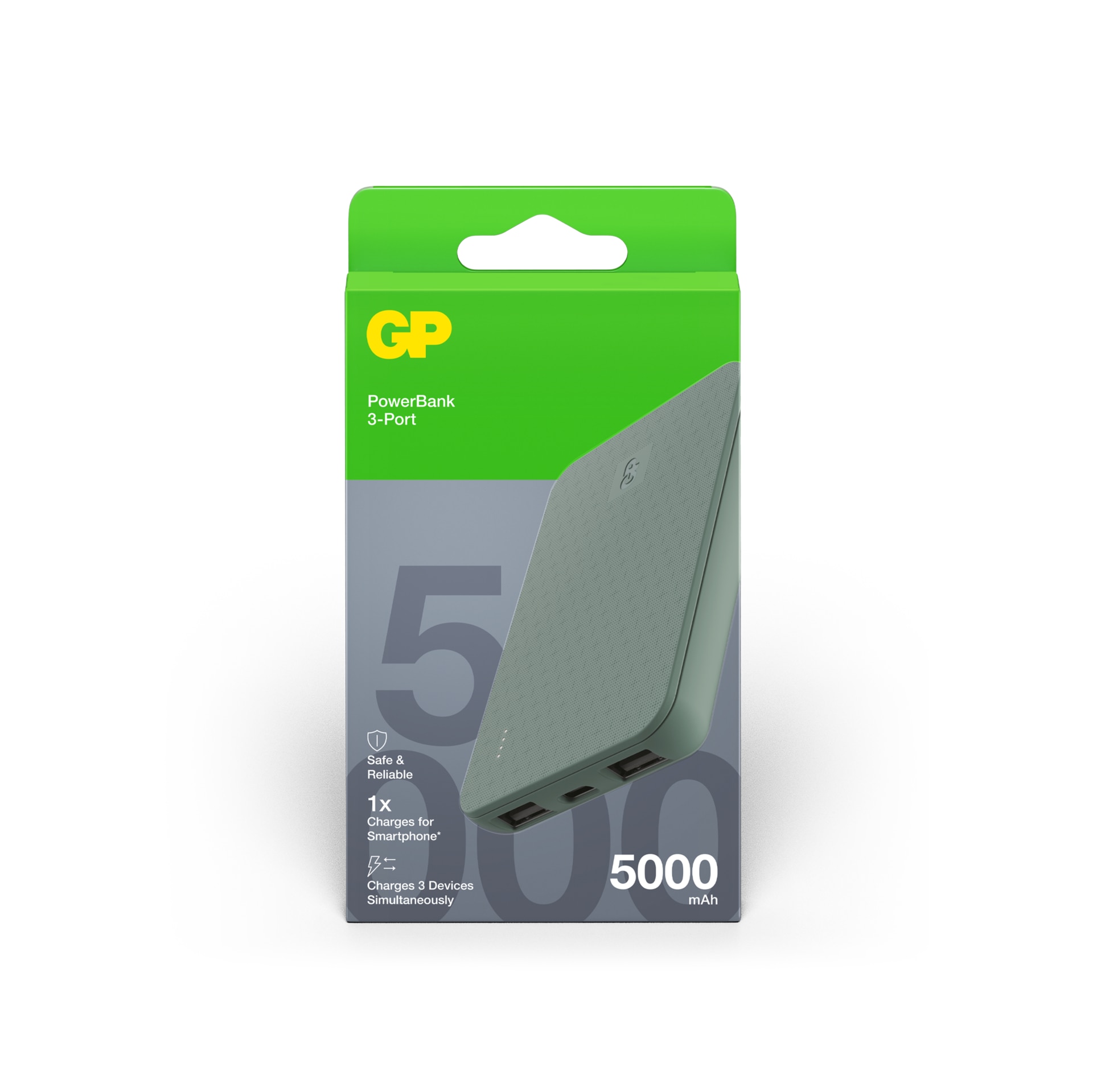 Powerbank Plus 5000mAh Grå