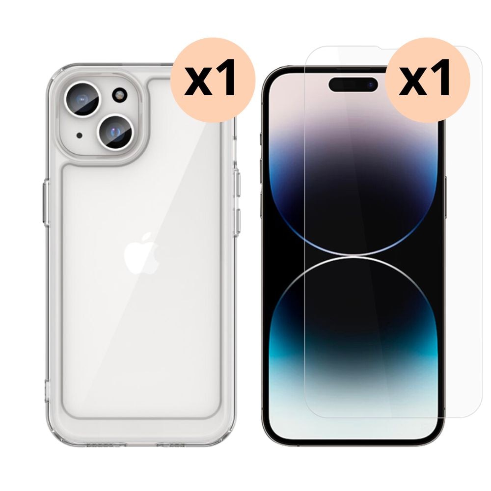 iPhone 15 Plus Kit med Skal och Skärmskydd