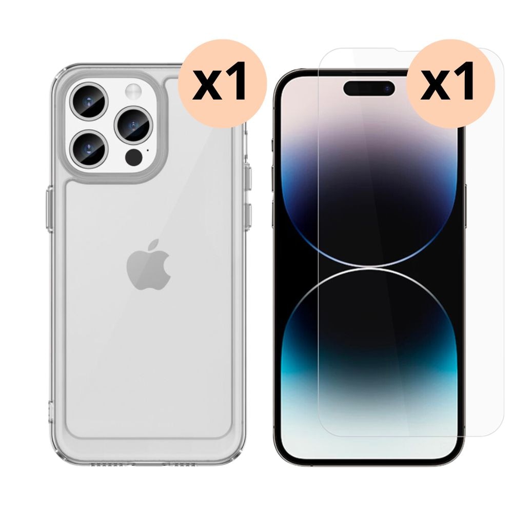 iPhone 15 Pro Kit med Skal och Skärmskydd