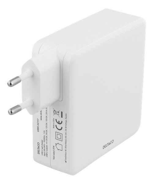 87W Nätadapter USB-C vit